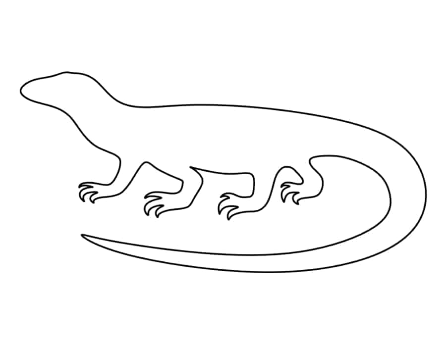 Komodo Dragon Kids Coloring Pages Pdf Free Vectors
